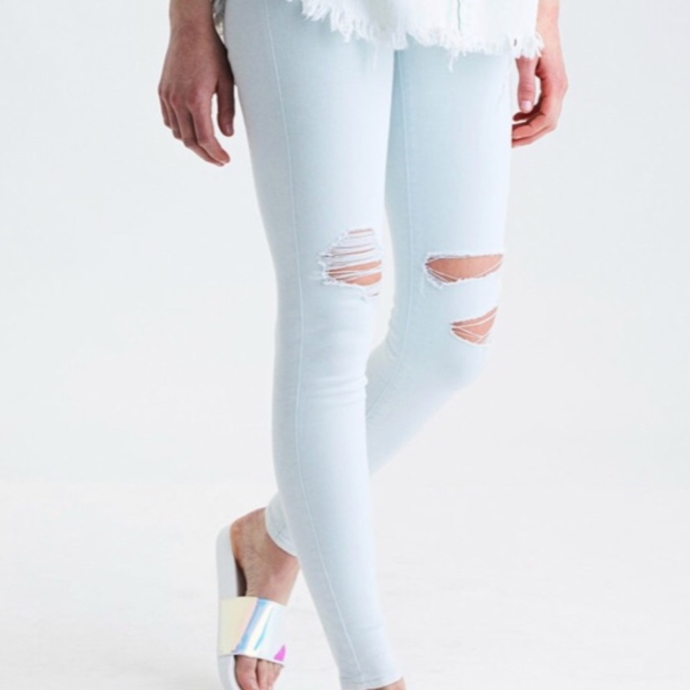 AE Next Level jeggings low rise 6L faded blue NWT